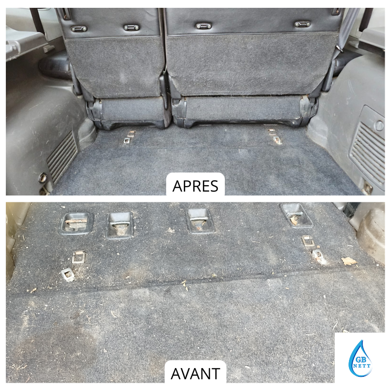 Résultat avant après nettoyage intérieur voiture – GB Nett